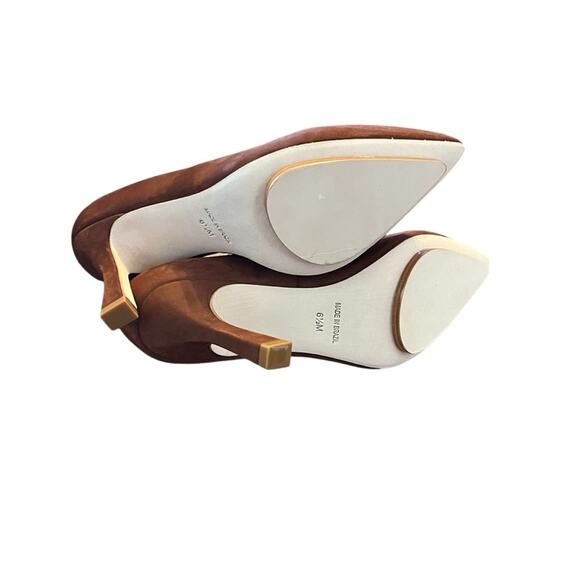 Salone Monet Anita Suede Pumps Classic Timeless Cathedral Heel NEW Size 6.5 - Picture 8 of 11